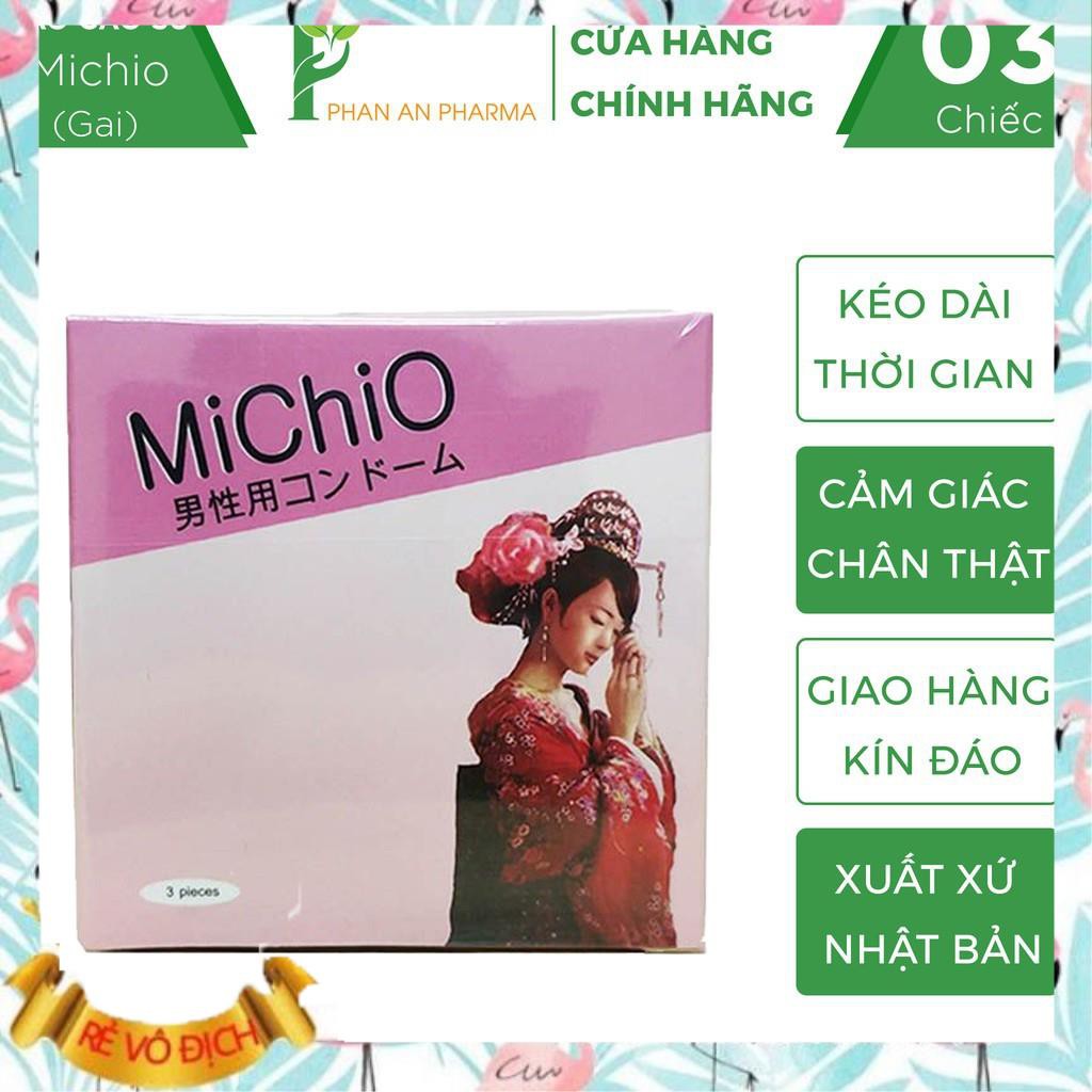 Bao cao su MICHIO Nhật Bản - Gân gai, khử mùi tối đa, co giãn linh hot /bản lĩnh đàn ông