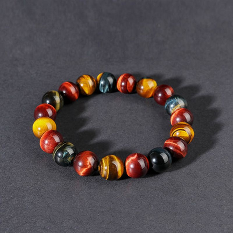 Vòng Tay Chuỗi Hạt Đá Mắt Hổ Nhiều Màu Sắc Cá Tính