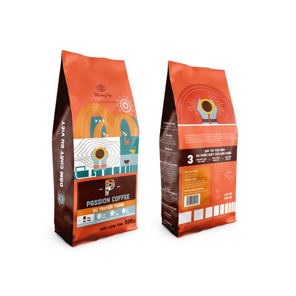 Cà Phê Gu Truyền Thống - Passion Coffee - 500g - Phương Vy Coffee