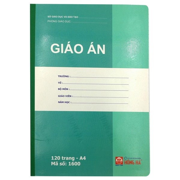 [Freeship50k] Sổ Giáo Án Hồng Hà 120 Trang A4 (Giao Màu Ngẫu Nhiên)