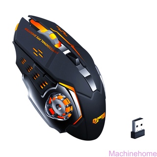 MC-Wireless Mouse 7 Color Breathing Light Rechargeable Desktop Computer Laptop 2 4G 6 Buttons Gaming Mouse