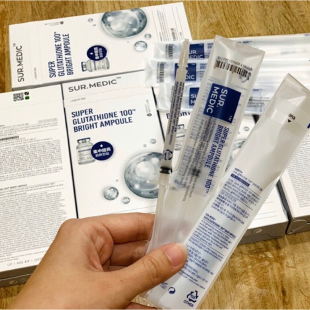 (chính hãng) Tinh chất giảm thâm trắng da Sur.medic Super Glutathion 100TM