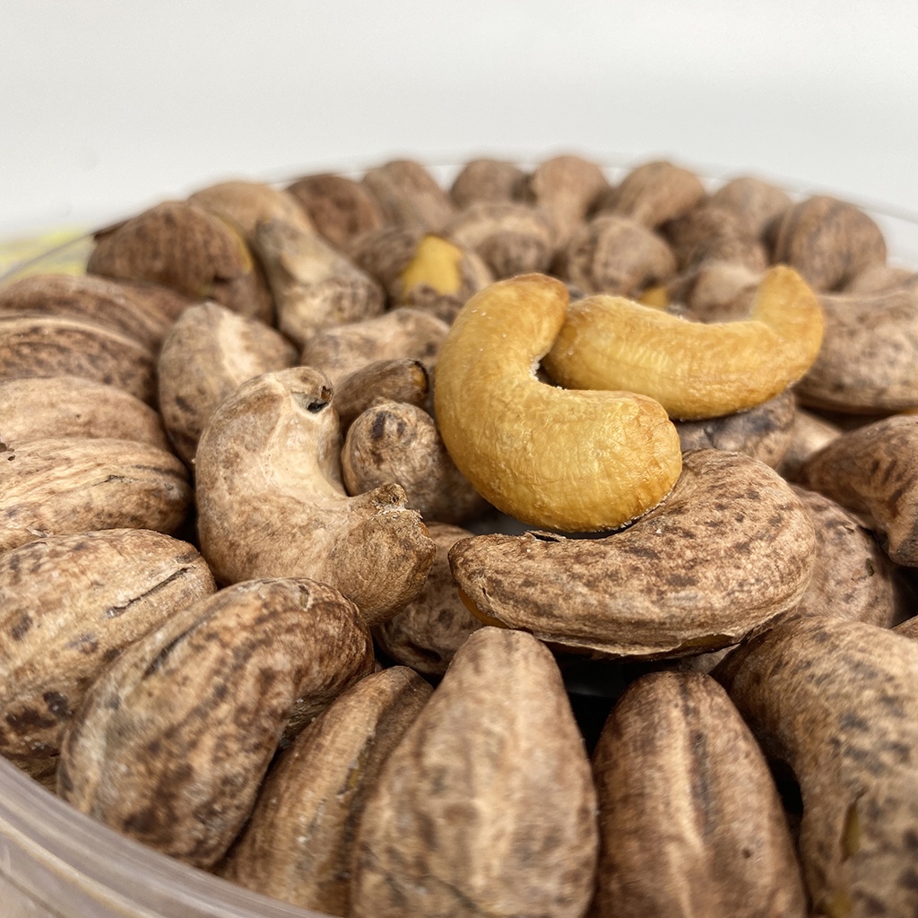 (Hộp tròn xếp hoa) Hạt điều rang muối 500g, hàng A Cồ, to đều, nguyên hạt - Hạt dinh dưỡng Đồ ăn vặt Healthy BeeNut