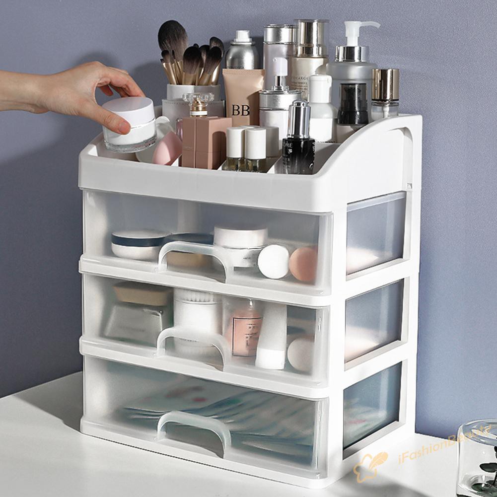 【New】Makeup Organizer Drawer Cosmetics Storage Box Jewelry Container Brush Case