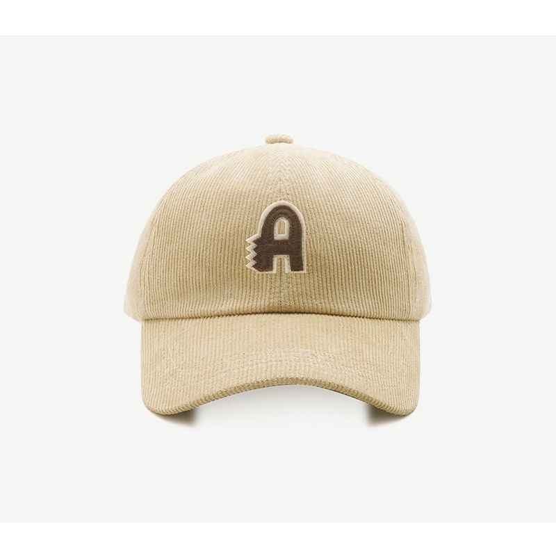 Mũi lưỡi trai LINJW mềm mại thêu họa tiết chữ A phong cách Hàn Quốc mới 2021