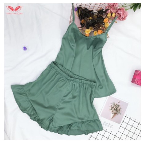 Bộ ngủ 2 dây nhiều màu lụa cao cấp | BigBuy360 - bigbuy360.vn