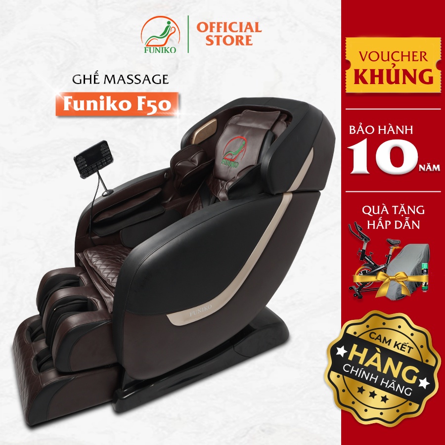 Ghế massage Funiko F50 4D di chuyển massage trị liệu toàn thân-Bảo hành 10 năm-Điều khiển giọng nói