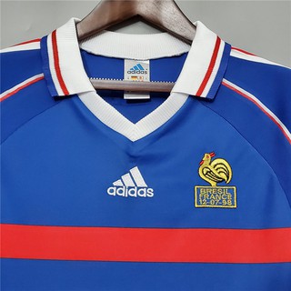 1998 Pháp Home Retro Classics Bóng đá Jersey Bóng đá