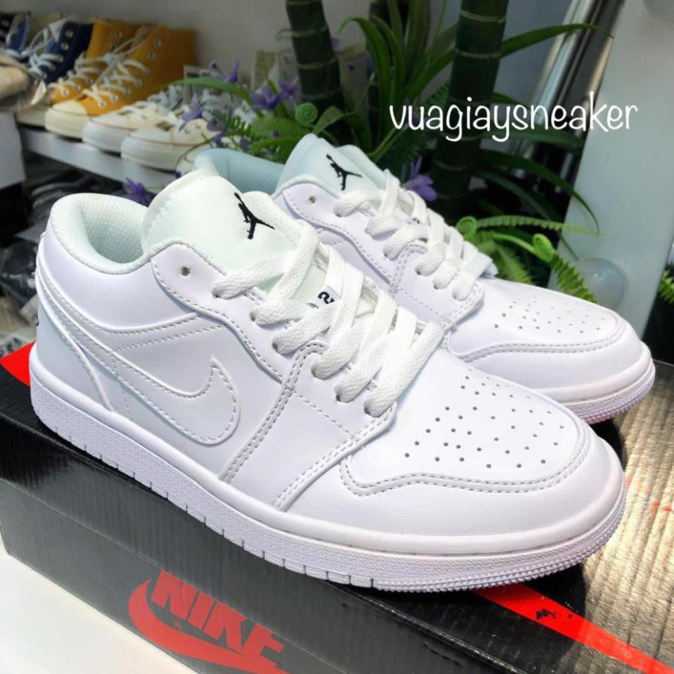 [ ẢNH THẬT ] Giày sneaker jd1, jordan 1 trắng thấp cổ