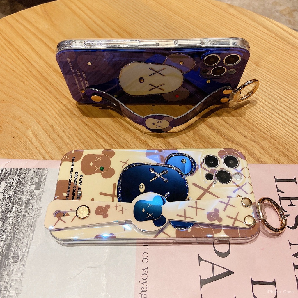 Ốp Điện Thoại Hình Gấu Có Dây Đeo Cho iPhone 7 8 X XR XsMax 11 12 13 14 pro max