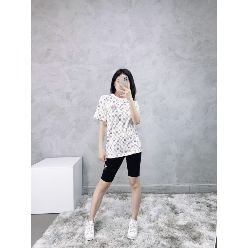 (HÀNG XUẤT XỊN) Áo trắng phối logo nhiều màu NY015 MONOGRAM MULTICO TEE Made in Cambodia full tag code  Size XS S M L