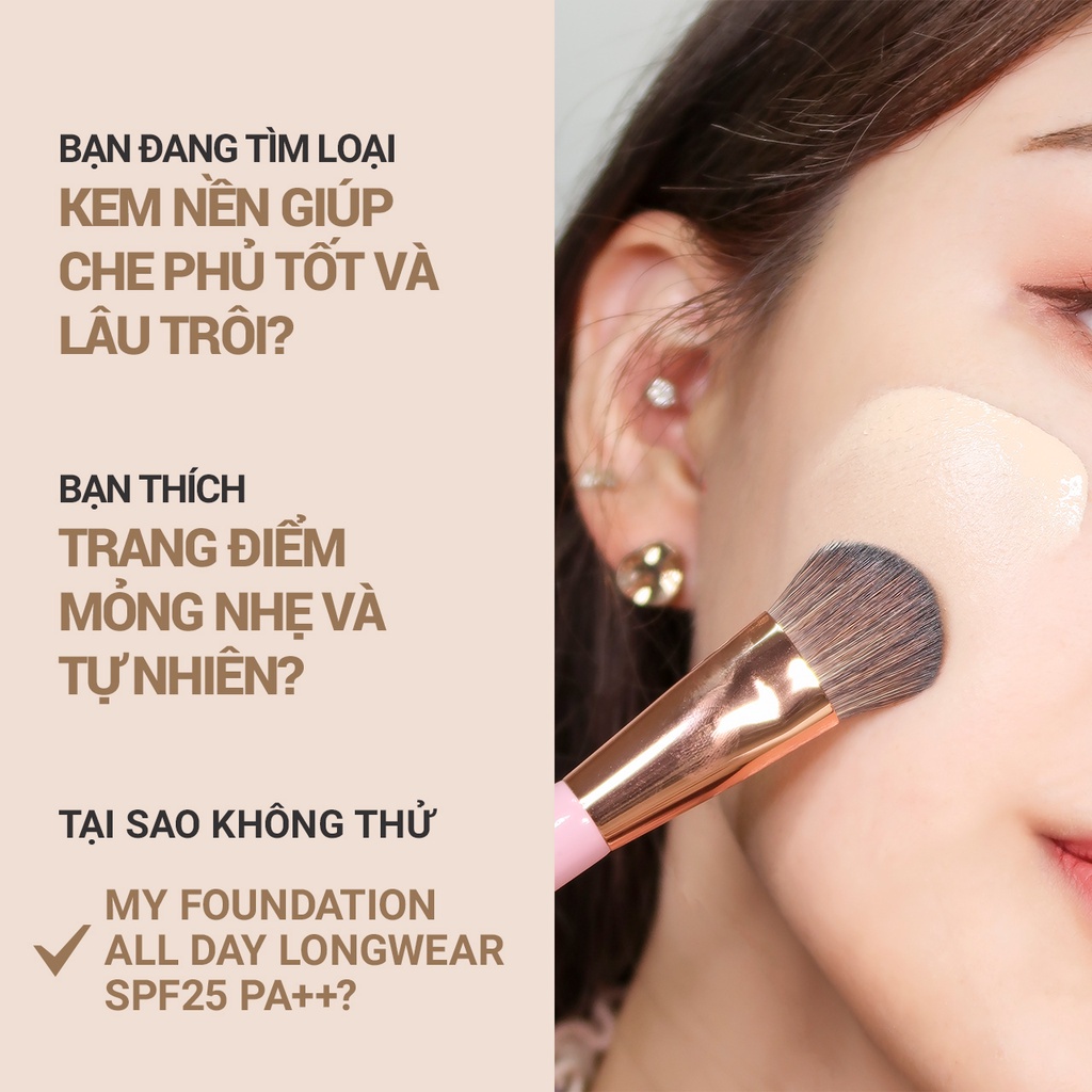 [Mã COSIF05 giảm 10% đơn 400K] Kem nền trang điểm lâu trôi innisfree My Foundation All day Longwear SPF25 PA++ 30ml