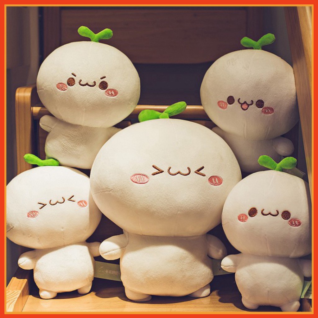 Gấu Bông Rau Mầm - Quà Tặng Cho Bé Siêu Mềm Mịn Siêu Cute,Mầm Cây Dễ Thương Chất NhungCo Dãn 4 Chiều Size 35cm.SANBEOVN