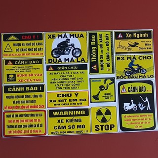 TEM CẢNH BÁO LOGO CẢNH BÁO DÁN XE 14 LOGO