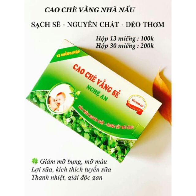 Cao chè vằng 30 miếng
