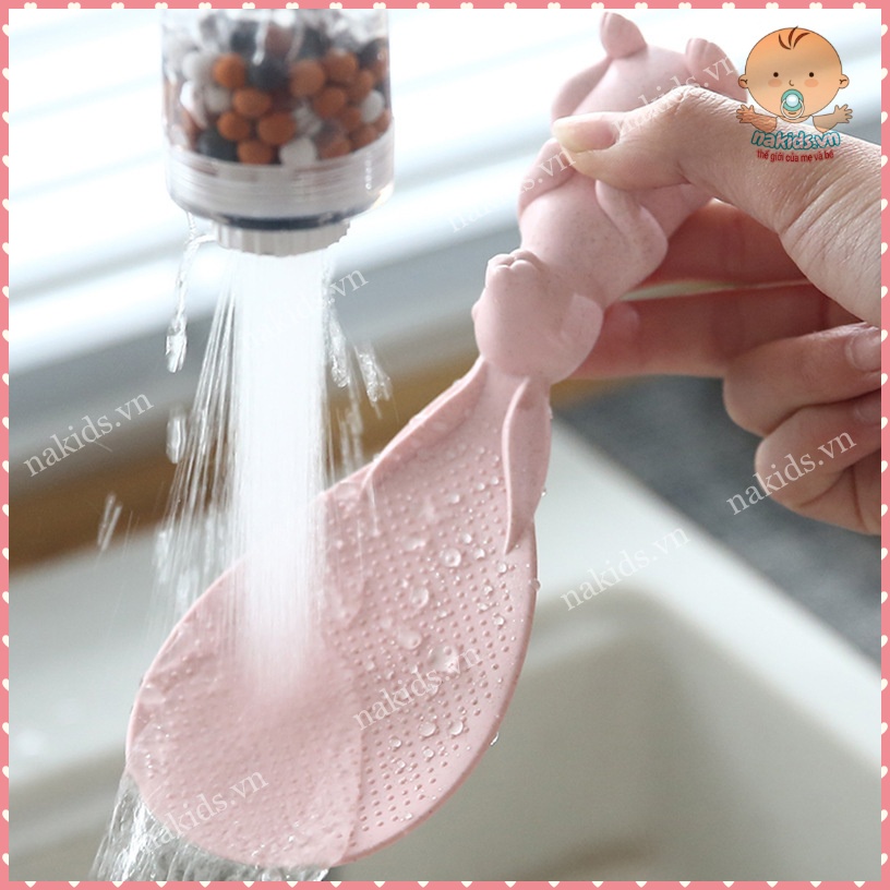 Muỗng Xới Cơm Không Dính Hình Chú Thỏ Hoạt Hình Ngộ Nghĩnh Đáng Yêu