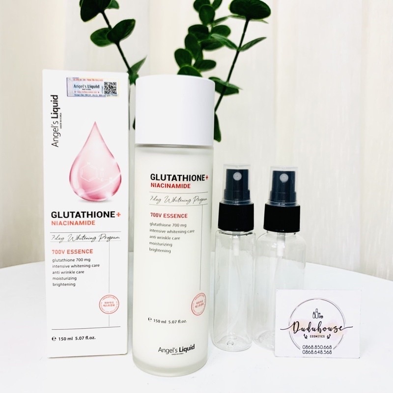 Nước Thần Dưỡng Trắng Angel's Liquid Glutathione + Niacinamide 7Day Whitening Program 700V Essence 150ml