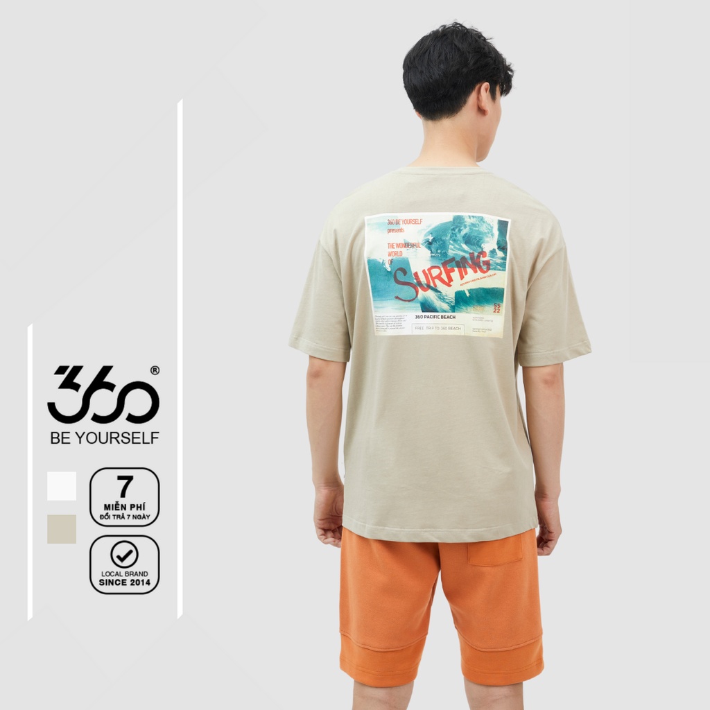 Áo thun họa tiết mặt sau áo phông in chữ ngực local brand 360 Boutique chất vải cotton - APHTK324