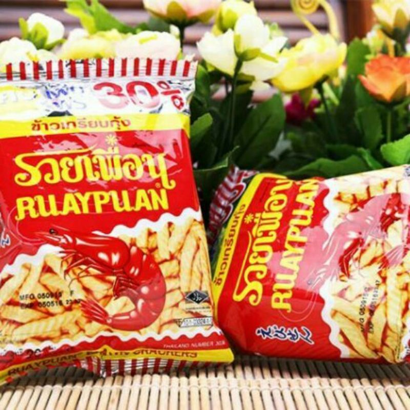 Lốc 12 gói Snack Tôm Hanami Thái Lan
