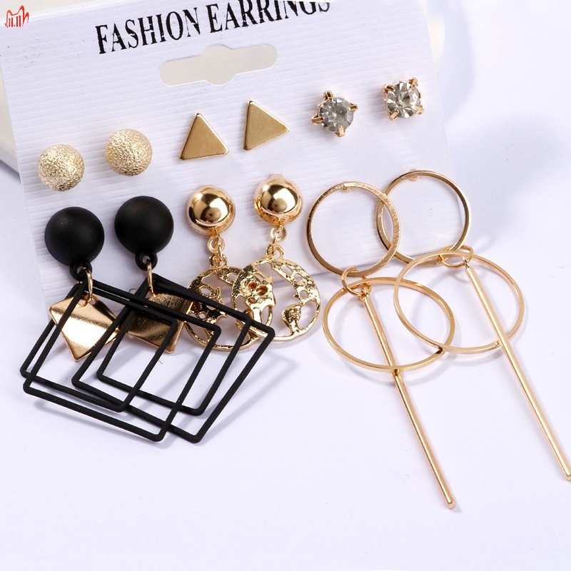 Set 6 Đôi Khuyên Tai Phong Cách Bohemian Thời Trang Cho Nữ