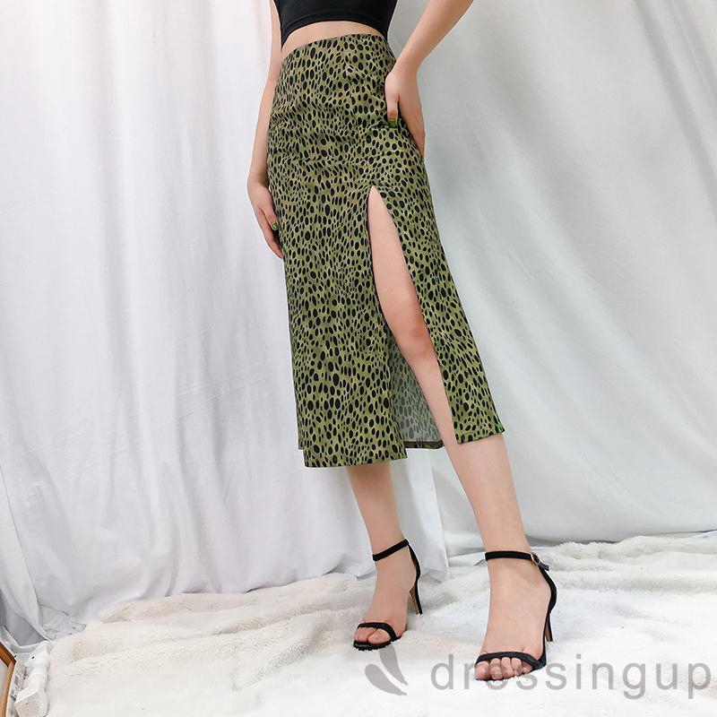 Chân váy nữ xẻ tà họa tiết da báo thời trang | BigBuy360 - bigbuy360.vn