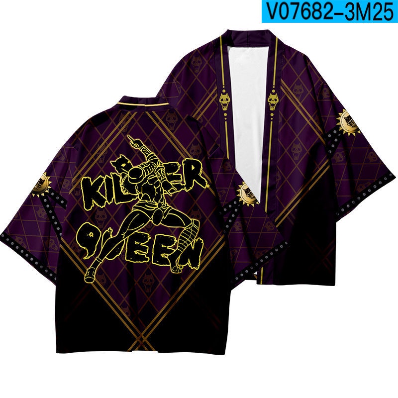 Áo kimono họa tiết nhân vật Jojos Bizarre Adventure Haori Giorno Giovanna Bruno Buciarati độc đáo