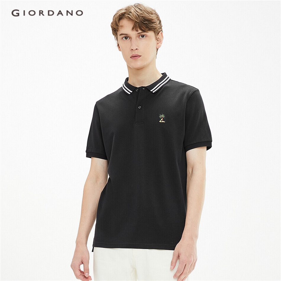 Áo thun polo GIORDANO 13011013 thêu hình độc đáo dành cho nam | BigBuy360 - bigbuy360.vn