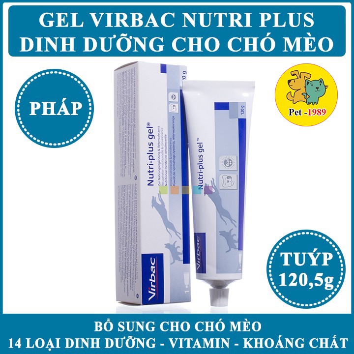 Gel Dinh Dưỡng Chó Mèo Bệnh Biếng Ăn Gầy Gọc - Nutri plus gel virbac Pháp