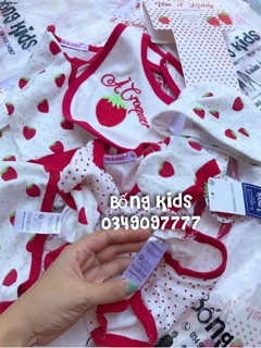 Set 5 Món Sơ Sinh Bé Gái Dâu Tây