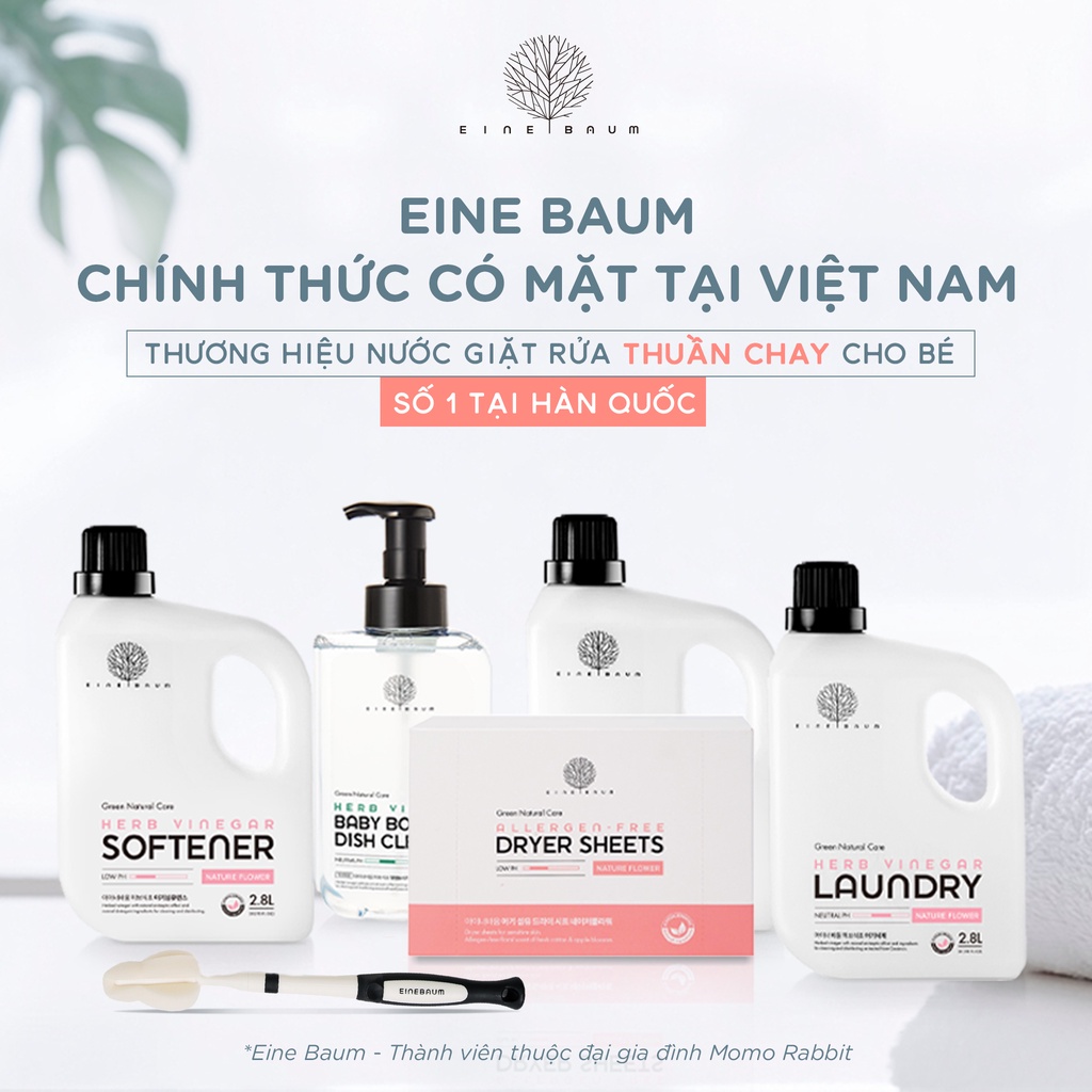 Nước giặt xả quần áo cho bé từ thảo mộc Eine Baum Hàn Quốc cao cấp 2,8 lít