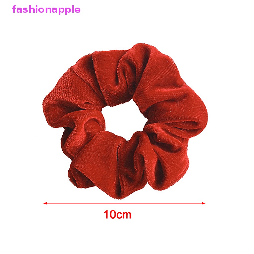 Dây Buộc Tóc Vải Nhung Co Giãn Màu Trơn Xinh Xắn