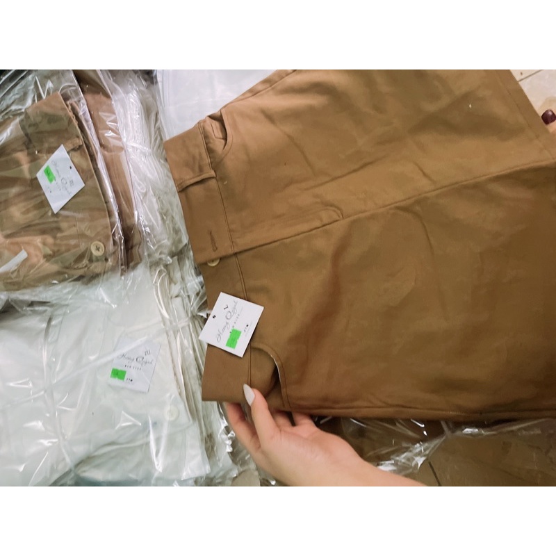 Chân Váy KaKi A Basic Hương Quỳnh Bigsize ( có quần bảo hộ)