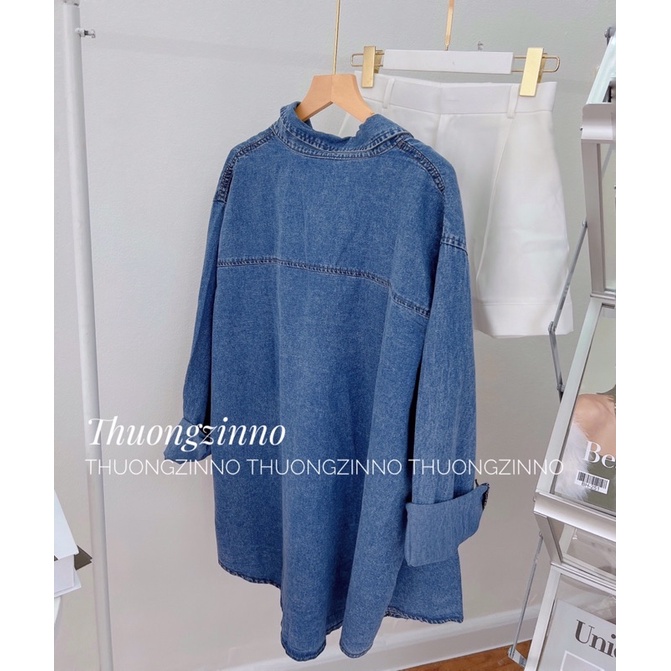 [Ảnh thật/Video]Áo sơ mi bò dài tay form Hàn Quốc Áo sơ mi jean dài tay basic khoác ngoài