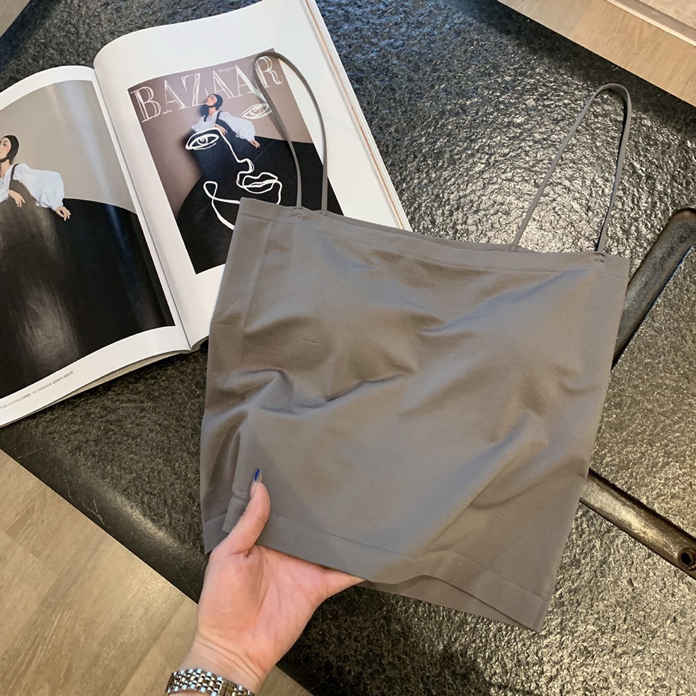 Áo Hai Dây Màu Trơn Phong Cách Đường Phố Gợi Cảm Thời Trang Dành Cho Bạn Gái