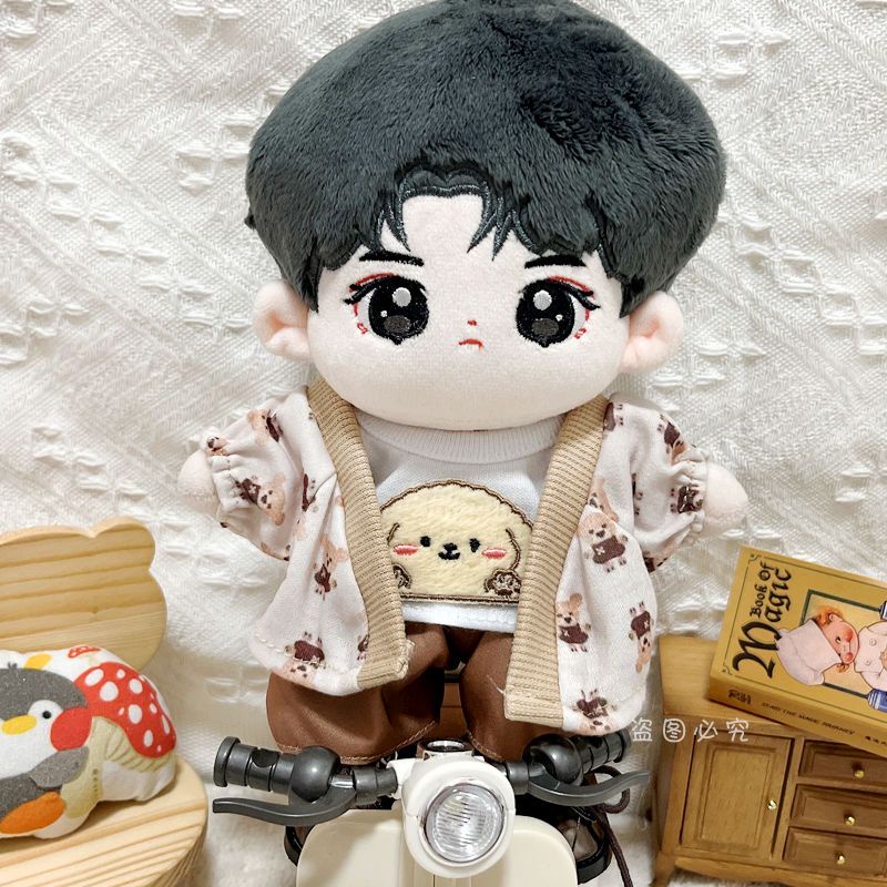 Spot 20cm baby clothes boyfriend style bear jacket three-piece set of 20cm cotton dolls change accessories