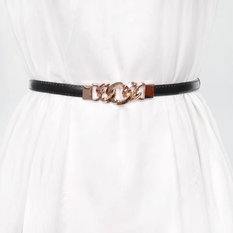 Đai váy xích mặt phối Da 1.6cm ĐV023 Sim sim shop eo 48-88cm - thắt lưng áo vest phối xích