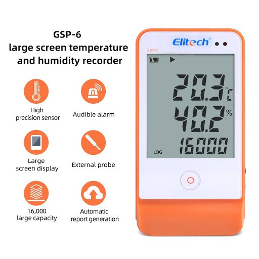 Nhiệt ẩm kế tự ghi Elitech GSP-6