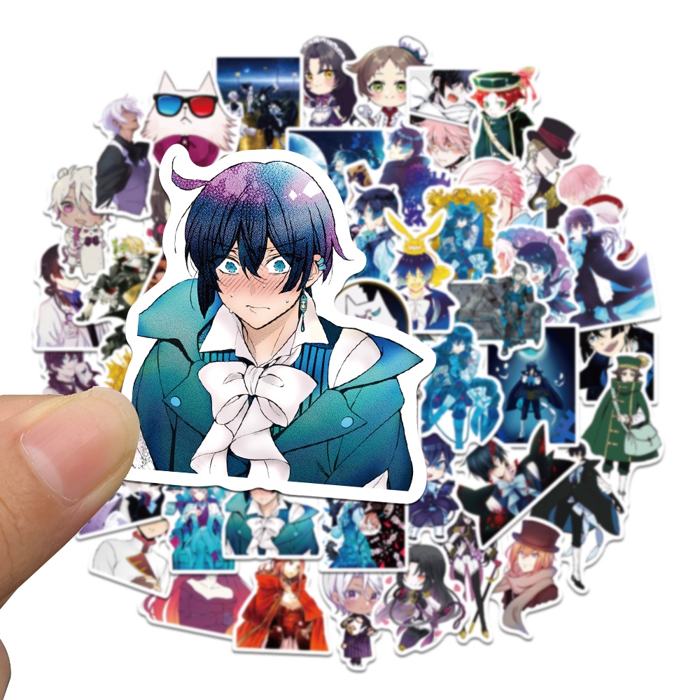 Bộ 50 Miếng Dán PVC Chống Nước In Hình Anime Vanitas Noe Archiviste Jeanne Dominique De Sade