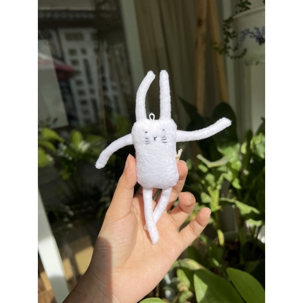 Móc khóa Thỏ Ngọc không cổ dễ thương - Gấu Bông Đình May