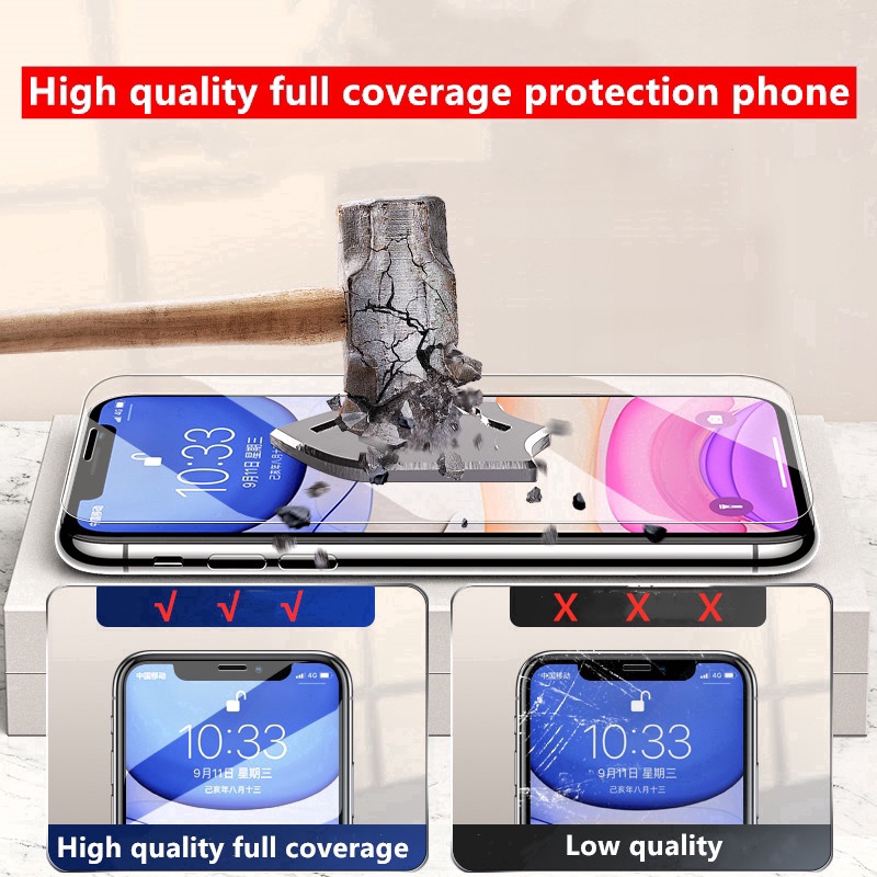 Kính Cường Lực 9H Chống Lưu Vân Tay Cho iPhone 13 pro 13 mini 13 pro max 14 plus 14 pro max