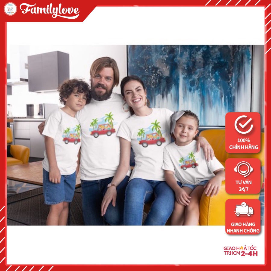 Áo Gia Đình Familylove - Mẫu Áo Gia Đình Đi Biển Holiday