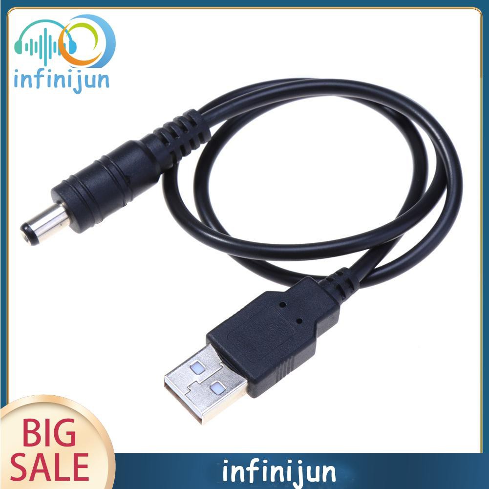 Cáp Chuyển Đổi Đầu Usb Sang 5.5x2.1mm 5v Dc X50Cm / 19.7in