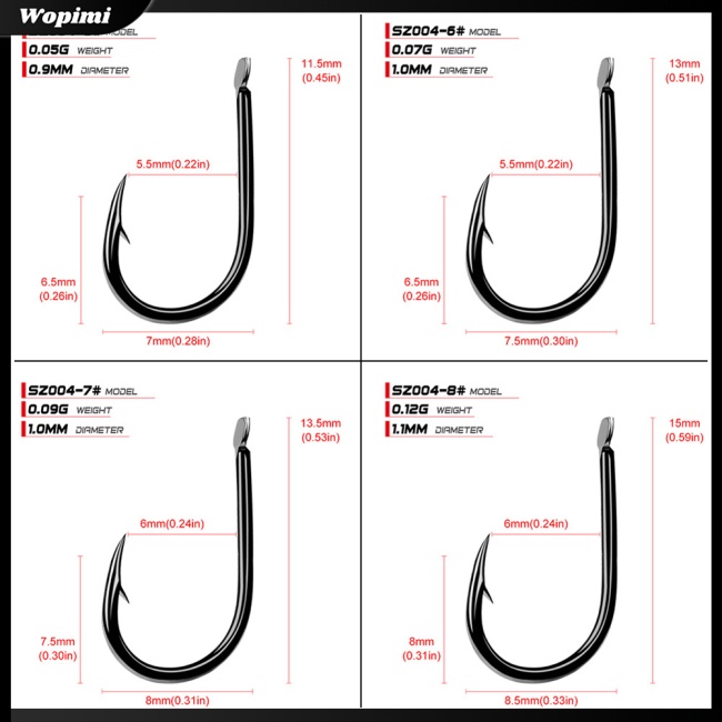 Mf 200 Chiếc Thép Carbon Cao1#-15# Móc Câu Cá Mềm Chuyên Dụng Chất Lượng