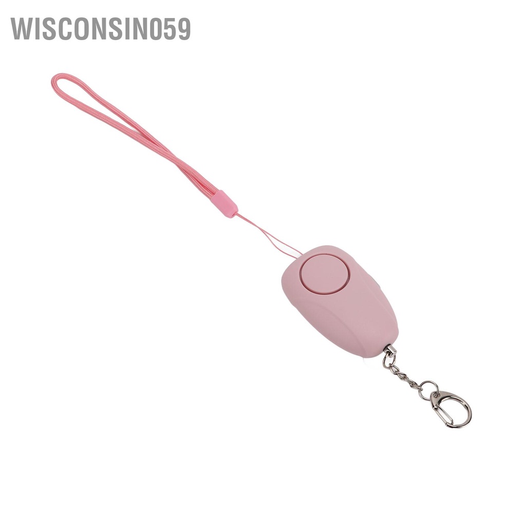 Wisconsin059 Safety Personal Alarm Dual Sounds 130db Loud IP44 Waterproof Self Defense Siren Keychain for Girls Women