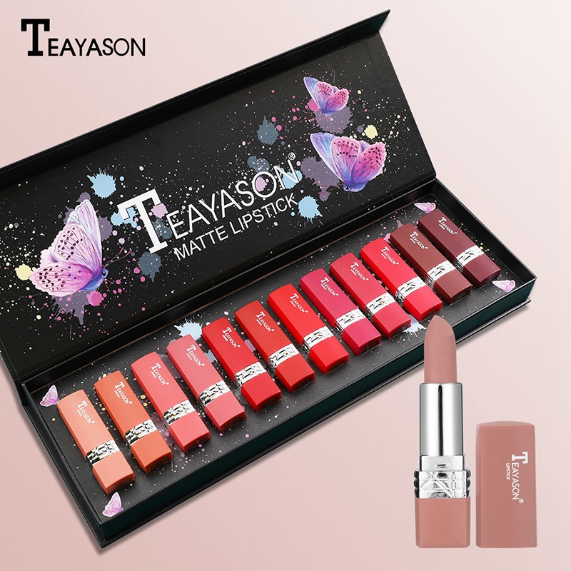 VEET (Hàng Mới Về) Set 12 Thỏi Son Sáp Teayason Tông Lì Dưỡng Ẩm Chống Nước Lâu Trôi | BigBuy360 - bigbuy360.vn