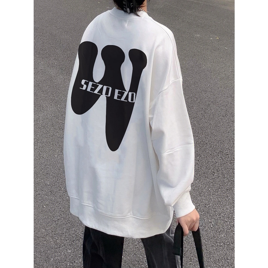 SELVZE Áo sweater dáng rộng chất liệu cotton cao cấp thời trang theo phong cách Mỹ cho nữ