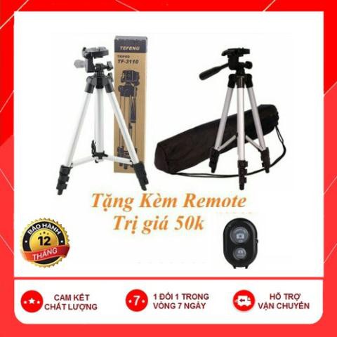 Bộ 1 Tripod TF-3110 Kèm 1 Kẹp Điện Thoại và 1 Điều Khiển Từ Xa