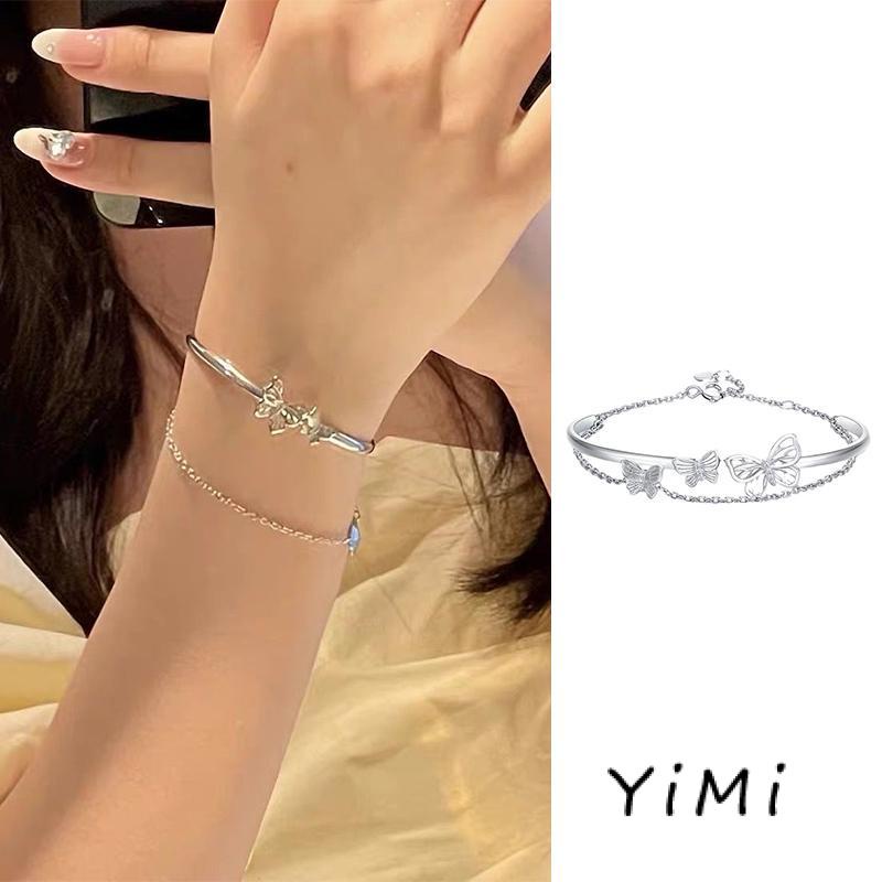 Vòng Tay Chuỗi Xích Hình Bướm Thiết Kế Cao Cấp Dễ Phối Đồ Dành Cho Bạn Gái