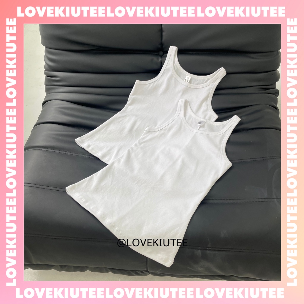 Áo ba lỗ trắng thun gân basic dễ mặc LOVEKIUTEE
