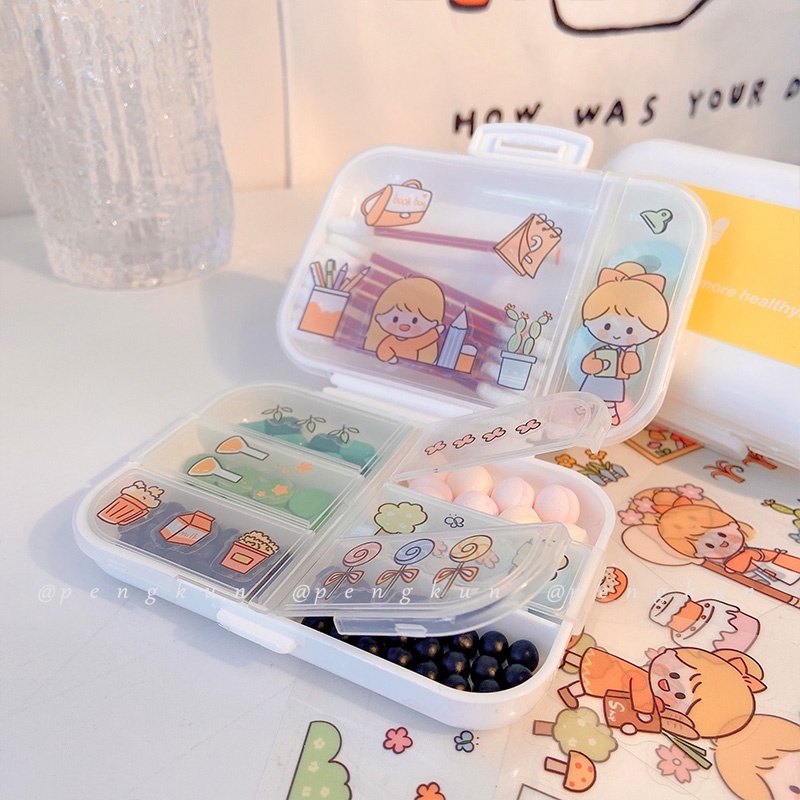 Hộp Đựng Thuốc Mini Hình Trái Tim Dễ Thương